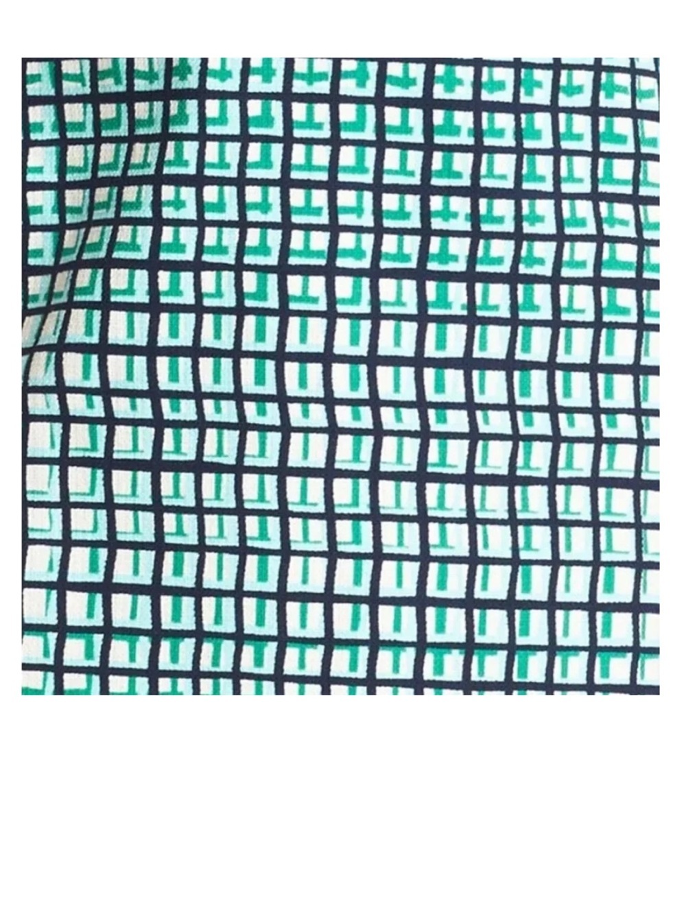 kate spade Teal and White Grid Sheath Mini Dress size 2 sleeveless - Picture 3 of 5